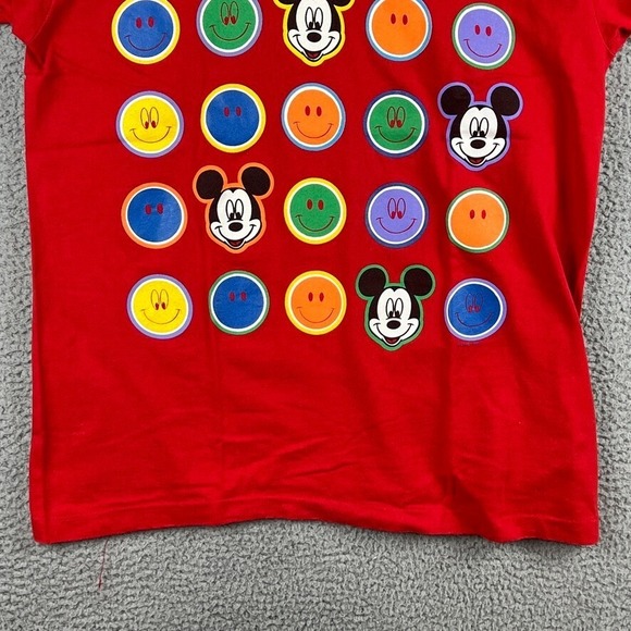 Vintage Disney Mickey Unlimited T Shirt Adult M Red Smiley Face Graphic Print - Picture 4 of 14